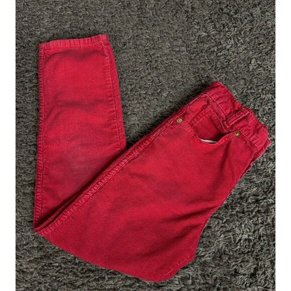 Vintage Girls Youth Corduroy Pants Lot of 2 Sz 8 JC Penny Red & Light Gray USA - Picture 14 of 16